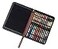 erofa 48 Fountain Pen Case Rollerball Pen Holder PU Leather Bag Pouch Large Capacity for Your Collection Brown