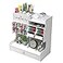 Hggzeg White Pen Holder with Compartments and Drawer Marker Organizer Art Supply Accessories MultiFunctional Pencil Storage for Home Office and School