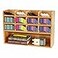 Dicunoy Desktop Pen Holder Organizer Bamboo Art Supply Storage Caddy Holds 300 Pencils 13 Compartments Thick Pencil Holder Box for Color Pencils School Classroom Office