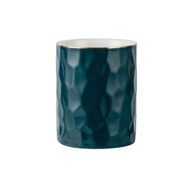 Aewill Ceramic Pen Holder Stand Cup Pencil Holder Organizer Makeup Brush Holders for Home Office Desk DarkGreen