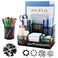 BCCICE Desk Organizers Caddy and Accessories with 7 Compartments Pen Holder 72 Clips Set Drawer Black Mesh Office Supplies Desktop Organizer for Home Office Ect