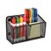 Ameceres Magnetic Pencil Holder Extra Strong Magnets Mesh Marker Holder Perfect for Whiteboard Refrigerator and Locker Accessories 2Compartment 1 Pack