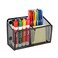 Ameceres Magnetic Pencil Holder Extra Strong Magnets Mesh Marker Holder Perfect for Whiteboard Refrigerator and Locker Accessories 2Compartment 1 Pack