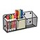 Ameceres Magnetic Pencil Holder Extra Strong Magnets Mesh Marker Holder Perfect for Whiteboard Refrigerator and Locker Accessories 3Compartment 1 Pack