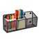 Ameceres Magnetic Pencil Holder Extra Strong Magnets Mesh Marker Holder Perfect for Whiteboard Refrigerator and Locker Accessories 3Compartment 1 Pack