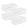 Ykimok Large Capacity Clear Pencil Box Pencil Case Plastic Pencil Boxes Stackable Design Supply Boxes for School Classroom 4Pack Clear