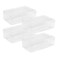 Ykimok Large Capacity Clear Pencil Box Pencil Case Plastic Pencil Boxes Stackable Design Supply Boxes for School Classroom 4Pack Clear