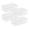 Ykimok Large Capacity Clear Pencil Box Pencil Case Plastic Pencil Boxes Stackable Design Supply Boxes for School Classroom 4Pack Clear