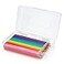 Tamaki 1 Pack Plastic Pencil Box Large Capacity Pencil Boxes Clear Boxes with Snaptight Lid Stackable Design and Stylish Office Supplies Storage Organizer Box Clear