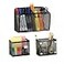 Neudeco Magnetic Locker Organizer Set of 3 Mesh Pencil Holder Storage Basket for Locker Whiteboard and Refrigerator Strong Magnet School Supply OrganizerBlack