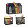 Neudeco Magnetic Locker Organizer Set of 3 Mesh Pencil Holder Storage Basket for Locker Whiteboard and Refrigerator Strong Magnet School Supply OrganizerBlack