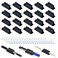 SameTech 20 Pack Pen Holder SiliconeAdhesive Pen Holder for DeskMarker Clip for Classroom Office Desk Accessories Pencil Holder with 20 Double Sided Extra Sticky Tape Black