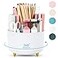 SKYDUE 360 Rotating Organizer DualPurpose Pen Pencil Holder with 5 Slots Suitable for Office School or Home White