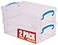 1InTheOffice Large Pencil Box Translucent 2 Pack