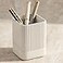 KIBAGA Aesthetic Pen Holder for Desk Modern Concrete Pencil Holder Cute and Functional Desk Organizer for Office Supplies Stylish Office Decor Pen Cup