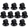 Outus 10 Pcs Black Pen Holder Clips Steel Pen Holder Self Adhesive Pencil Organizer with Adjustable Spring Loop for Refrigerator Whiteboard Erase Board and Bulletin Board Map