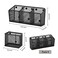 Neudeco Magnetic Pencil Holder Locker Shelf Organizer Metal Mesh Storage Basket for Whiteboard Refrigerator Marks Pens SchoolOffice SuppliesBlack Pack of 4