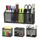 Neudeco Magnetic Pencil Holder Locker Shelf Organizer Metal Mesh Storage Basket for Whiteboard Refrigerator Marks Pens SchoolOffice SuppliesBlack Pack of 4