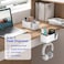 KDD 4in1 Desk Organizer Under Desk Cup Holder and Headphone Hanger with 2 Wire Holes Rotating Hanger and Detachable Storage for Cup Phone and Pen White