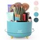 SKYDUE Makeup Organizer Rotating Pencil Pen Holder for Desk DualPurpose Desktop Organizer for Cosmetics Pens Makeup Brush Holder with 5 Slots Pencil Cup for Office Home