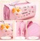 MCWTH Pencil Case for Girls Kids Large Capacity Cute Pencil Box with Compartments School Organizer Pen Pouch Doughnut Pink