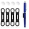Jeffdad Magnetic Pen Pencil Holder 4 Pcs Silicone Adjustable Holder for Refrigerator Whiteboards Office White Pen Holder Black