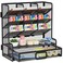 Marbrasse Larger Mesh Desk Organizer with Drawer MultiFunctional Pen Pencil Holder Easy Assembly Desk Organizers and Accessories for Office Art Supplies Black