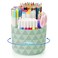 Nuozme Desk Organizer 360Degree Rotating Pencil Pen Holders For Desk Diamond Pattern Pen Organizer With 5 Compartments Cute Desk Accessories Decor For Office SchoolHomeArt Supply Green
