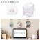 LIGHT DUST Clear Adhesive Wall Storage Bins 4 Pack Cabinet Door Organizer Holders Hanging Wall Mount Pockets Plastic Cups for Shower Bathroom Makeup Office Craft Remote Kitchen Sink RV Organization Sm