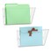 Gawerk 2 Pack Clear Single Pocket Wall File Holder Hanging Wall Organizer Wall Mount Mails Magazines Organizer for Office and Home