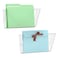 Gawerk 2 Pack Clear Single Pocket Wall File Holder Hanging Wall Organizer Wall Mount Mails Magazines Organizer for Office and Home