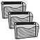 Gawerk 3 Pack Wall File Organizer Mesh Wall File Pocket Mail Organizer Hanging Metal Vertical Wall Mounted File Holder for OfficeHome