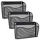 Gawerk 3 Pack Wall File Organizer Mesh Wall File Pocket Mail Organizer Hanging Metal Vertical Wall Mounted File Holder for OfficeHome