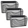 Gawerk 3 Pack Wall File Organizer Mesh Wall File Pocket Mail Organizer Hanging Metal Vertical Wall Mounted File Holder for OfficeHome