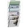 MINDEPOT 6 Pockets Acrylic Wall File Organizer Clear Wall File Holder Plastic Hanging Wall File Holder for Office School and Home Clear