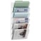 MINDEPOT 6 Pockets Acrylic Wall File Organizer Clear Wall File Holder Plastic Hanging Wall File Holder for Office School and Home Clear