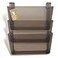 1InTheOffice Wall File Holder Unbreakable 3Pocket Plastic Letter Wall File Plastic Wall Mount File Holder 3 pocket wall file holder Smokey Black 3 Pocket