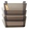 1InTheOffice Wall File Holder Unbreakable 3Pocket Plastic Letter Wall File Plastic Wall Mount File Holder 3 pocket wall file holder Smokey Black 3 Pocket