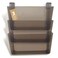 1InTheOffice Wall File Holder Unbreakable 3Pocket Plastic Letter Wall File Plastic Wall Mount File Holder 3 pocket wall file holder Smokey Black 3 Pocket