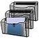 MINDEPOT Wall File Organizer 3 Pack Heavy Duty Iron Office File Holder for Wall Mount Hanging Document Organizer for Business Classroom Home Office