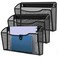MINDEPOT Wall File Organizer 3 Pack Heavy Duty Iron Office File Holder for Wall Mount Hanging Document Organizer for Business Classroom Home Office