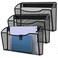 MINDEPOT Wall File Organizer 3 Pack Heavy Duty Iron Office File Holder for Wall Mount Hanging Document Organizer for Business Classroom Home Office