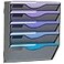 Gawerk 5 Tier Hanging Wall File Organizer Mesh Mail Paper Orgnization Hanging File Folder Holder for Home Office Black