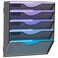 Gawerk 5 Tier Hanging Wall File Organizer Mesh Mail Paper Orgnization Hanging File Folder Holder for Home Office Black