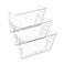 Gawerk Clear Acrylic Single Pocket Plastic Hanging Wall Mount File Holder for Office Home Clear 3 Pack