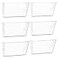 Gawerk Clear Acrylic Single Pocket Plastic Hanging Wall Mount File Holder for Office Home Clear 6 Pack