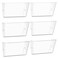 Gawerk Clear Acrylic Single Pocket Plastic Hanging Wall Mount File Holder for Office Home Clear 6 Pack