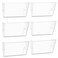 Gawerk Clear Acrylic Single Pocket Plastic Hanging Wall Mount File Holder for Office Home Clear 6 Pack