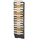 Wallniture Lisbon 15Tier Wall Mounted File Holder and Desk Organizer Metal Gray Office Organization and Storage Rack