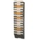 Wallniture Lisbon 15Tier Wall Mounted File Holder and Desk Organizer Metal Gray Office Organization and Storage Rack